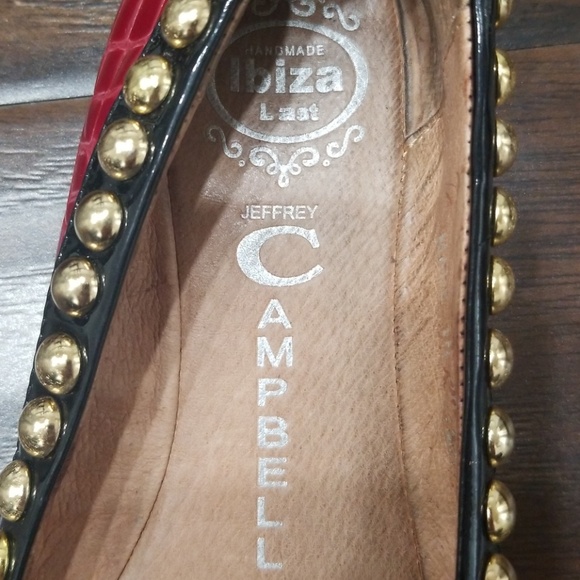 Jeffery Campbell Dauphine Red Croco Leather Flats - Picture 4 of 8